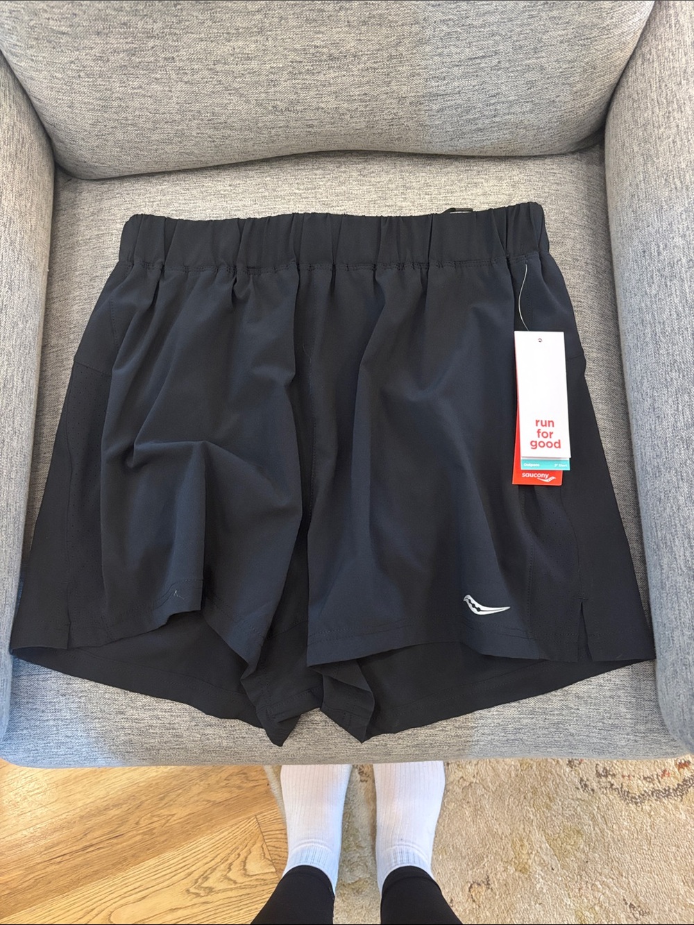 Saucony Black Women's Athletic Running Shorts
